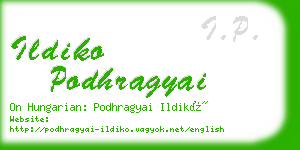 ildiko podhragyai business card